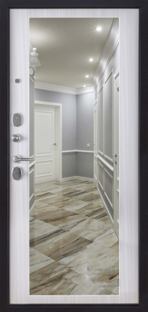 ПРЕЗИДЕНТ S1Z ГРАФИТ/САНДАЛ БЕЛЫЙ (ЗЕРКАЛО)